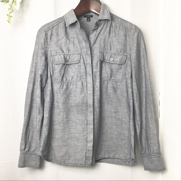Ann Taylor Tops - Ann Taylor• linen chambray button down